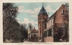 341-930 Kasteel Westhove achterzijde Oostkapelle. Gezicht op de achterzijde van kasteel Westhove bij Oostkapelle