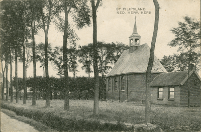 439-117 St. Filipsland Ned. Herv. Kerk. De Nederlandse Hervormde kerk te Sint Philipsland, met consistorie