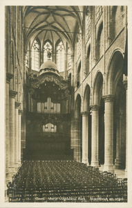 439-123 Goes Maria Magdalena Kerk. Hoofdbeuk en orgel. Interieur van de Maria Magdalenakerk te Goes, gezien naar het orgel