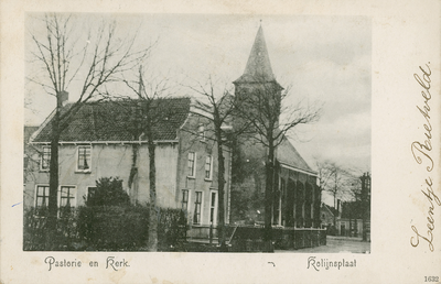 439-176 Pastorie en Kerk. Kolijnsplaat. De pastorie en de Nederlandse Hervormde kerk te Colijnsplaat