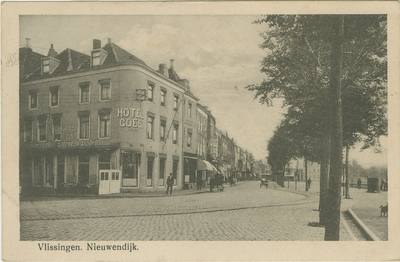 455-108 Vlissingen. Nieuwendijk.. Hotel Goes op de hoek van de Nieuwendijk en het Bellamypark te Vlissingen