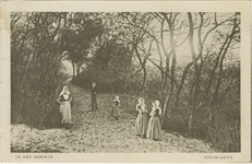 455-1187 In het boschje Zoutelande. Kinderen in dracht in het duingebied bij Zoutelande