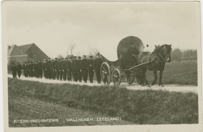 455-1255 Boerenbegrafenis, Walcheren (Zeeland). Begrafenis van Frans Kluijfhout te Koudekerke op 9 april 1930