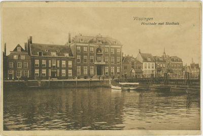 455-169 Vlissingen Houtkade met Stadhuis. Gezicht op het Stadhuis aan de Houtkade te Vlissingen