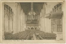 455-234 Interieur Groote Ned. Herv. Kerk VLISSINGEN. Het interieur van de Grote Nederlandse Hervormde kerk (Sint ...
