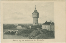 455-259 Gezicht op de watertoren te Vlissingen. Gezicht op de watertoren en de spuikom te Vlissingen