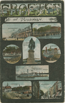 455-293 GROETEN uit Vlissingen. Zeven impressies van Vlissingen: de Zeeboulevard, de Dokhaven, de Tonnenbrug, ...