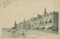 455-306 Groete uit VLISSINGEN STRAND VILLA'S. Gezicht op villa's en hotel Britannia aan de Boulevard Evertsen te Vlissingen