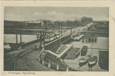 455-361 Vlissingen. Spoorbrug.. Brug over het Kanaal door Walcheren bij de Prins Hendrikweg te Vlissingen