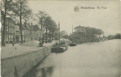 455-49 Middelburg De Punt. Vrachtschepen aan De Punt te Middelburg