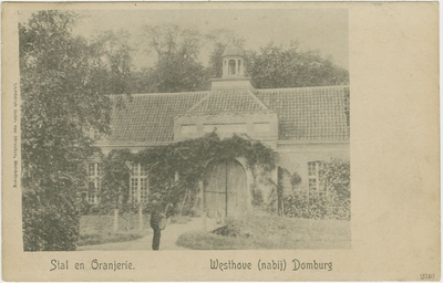 455-493 Stal en Oranjerie. Westhove (nabij) Domburg. De stal en de oranjerie bij kasteel Westhove bij Domburg