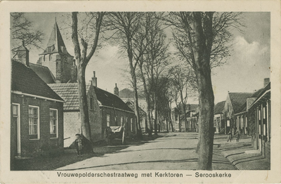455-815 Vrouwepolderschestraatweg met Kerktoren - Serooskerke. De Noordweg te Serooskerke (W) met de Nederlandse ...