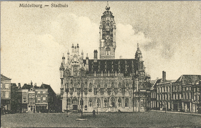 60-3 Middelburg - Stadhuis. Het Stadhuis aan de Markt te Middelburg