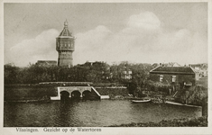 600-132 Vlissingen. Gezicht op de Watertoren. Gezicht op de watertoren en de spuikom te Vlissingen