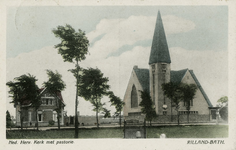 600-203 Ned. Herv. Kerk met pastorie. Rilland-Bath.. De Nederlandse Hervormde kerk met pastorie te Rilland-Bath