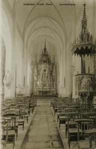 600-256 Interieur Kath Kerk Aardenburg.. Het interieur van de Rooms-katholieke kerk te Aardenburg