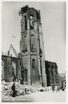 600-40 Lange Jan, Middelburg.. De Abdijtoren te Middelburg na het bombardement in mei 1940