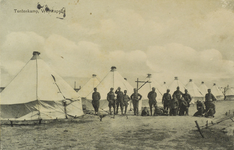 624-178 Tentenkamp, Westkapelle. Het militaire tentenkamp gebouwd tijdens de mobilisatie in de Eerste Wereldoorlog op ...