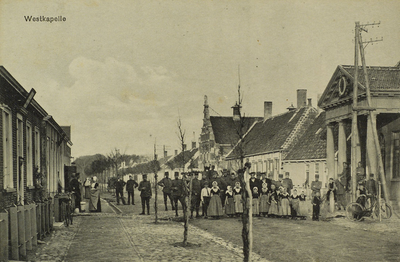 624-56 Westkapelle. Gezicht op de Zuidstraat te Westkapelle tijdens de mobilisatie van 1914-1918