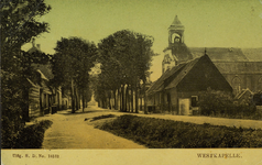 624-77 Westkapelle. De Zuidstraat te Westkapelle met de Ned. Herv. Kerk