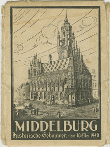 82-10 Tekening van het Stadhuis aan de Markt te Middelburg