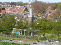 838-101 Middelburg. Oude Veerseweg. Rioolgemaal aan de Oude Veerseweg 10, gezien vanaf het dak van de silo aan de ...