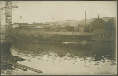 910-5-6 Vlissingen. Werf Koninklijke Maatschappij De Schelde. Stoomschip Prinses Juliana, gebouwd voor de ...