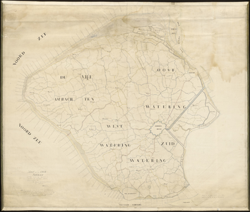 2309 (c 1832.). Kaart van het eiland Walcheren, 1:20000, gedeeltelijk meetkundig opgenomen, gedeeltelijk uit ...