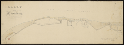 2397 Kaart van de zeeweringen aan de Zuidwatering, 1:5000. (c. 1828), bijgewerkt door den commies J.Q. De Koster in ...