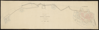 2402 1848, met bijwerkingen van 1860. Kaart van de zeeweringen aan de Zuidwatering, 1:5000, door den buitengewonen ...