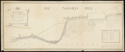 2442 1807. Kaart van de zeeweringen aan de Westwatering van af de werken der stad Vlissingen tot aan de duinen bij het ...