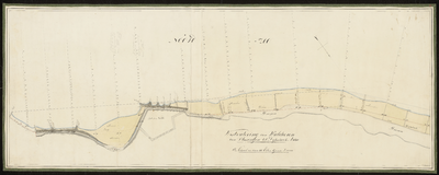 2443 1830. Kaart van de zeeweringen aan de Westwatering, 1:5000 1 kaart in 2 bladen, papier op linnen (1