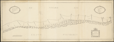 2485 (c. 1806). Kaart van het Zuiderstrand van het staket boven de rijsslag op de Zuid-kleinolle tot het Oude- en ...