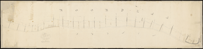 2493 1842, met bijwerkingen tot 1851. Kaart van een gedeelte van het Zuiderstrand van peilraai 60 tot peilraai 78, ...
