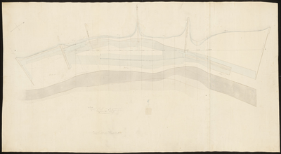 2550 (c. 1835.). Plattegrond van den dijk aan de Vijfambachten tusschen's Landshoofd en Westhoofd, 1:500 1 kaart (1