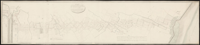 2625 (c. 1816.). Kaart van het terrein tusschen den oostelijken havendijk buiten de Dampoort der stad Middelburg en het ...