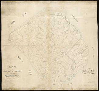 2661 1841. Kaart van de buurtwegen en voetpaden in het eiland Walcheren, 1:20000, gekopieerd volgens het kadaster door ...