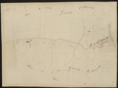 2670 (c. 1843.). Kaart van den straatweg van Middelburg naar Domburg met het aan wederzijde aangrenzende land, 1:2500 1 ...