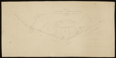 2676 (c. 1843.). Kaart van den zandweg van Ritthem naar Vlissingen met het aangrenzende land, 1:2500 1 bladen (2