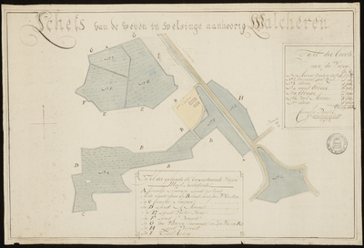 2696 1798 en 1799. Schetsteekeningen van landerijen in de Zuidwatering, toekomende het eiland Walcheren, door den ...