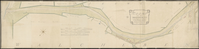 2717 1791. Kaart van het Arnemuidsche gat van af het Sloesche veer tot aan het Westerhoofd van de haven der stad ...