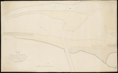 2723 1827. Kaart van de ree der stad Middelburg, aanduidende de lijnen en punten, waarop bij gewoon laagwater zijn ...