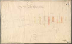 K-480 Kaart van den zeedijk en vooroever dp. 13-20 (oude nummering waarop aangegeven een project voor oeverdefensie