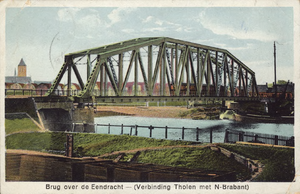 111-223 Brug over de Eendracht - (Verbinding Tholen met N-Brabant)Gezicht op de brug over de Eendracht van de Brabantse ...