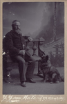 14-8 [8]. Cornelis Adriaan van der Burght, met hond, [c. 1895]