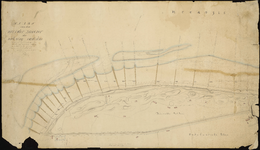 K-59 1850. Noorder zeeoever van de Watering Cadzand, gemaakt in opdracht van het bestuur, 1850. kaart (2 blad) : ...