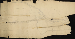 K-60 [19e eeuw]. Fragment van de kaart van de zeeoever binnengaats met zeedijken, duinen en verdedigingswerken van de ...