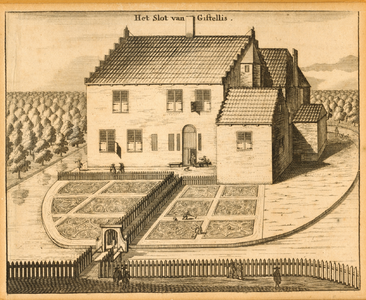 11-1351 Het Slot van Gistellis. Het kasteel van Gistellis te Kapelle