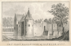 11-1354 Het Slot Maalstede bij Kapelle. A° 1743. Het kasteel Maalstede te Kapelle