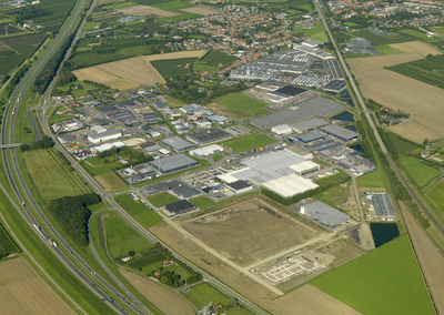 2008KAP24 Gezicht op het bedrijventerrein Smokkelhoek te Kapelle vanuit de lucht